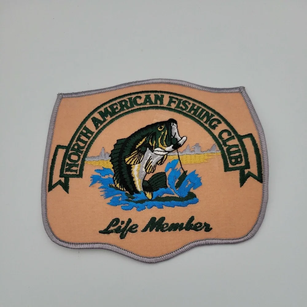 Vintage Official Member North American Fishing‎ Club Patch ife member